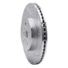 E-Line Drilled & Slotted Silver Brake Rotor, Fits Select Subaru, Position: Front Right - image 2
