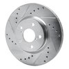 E-Line Drilled & Slotted Silver Brake Rotor, Fits Select Subaru, Position: Front Left - image 2
