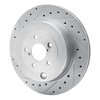 E-Line Drilled & Slotted Silver Brake Rotor, 2017-2020 Fits Multiple Makes/Models, Position: Rear Left - image 2