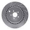 E-Line Drilled & Slotted Silver Brake Rotor, 2017-2020 Fits Multiple Makes/Models, Position: Rear Right - image 3