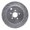 E-Line Drilled & Slotted Silver Brake Rotor, 2017-2020 Fits Multiple Makes/Models, Position: Rear Right - image 4