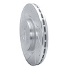 E-Line Drilled & Slotted Silver Brake Rotor, 2018-2021 Subaru, Position: Front Left - image 1
