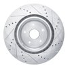 E-Line Drilled & Slotted Silver Brake Rotor, 2018-2021 Subaru, Position: Front Left - image 4
