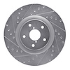E-Line Drilled & Slotted Silver Brake Rotor, Fits Select Subaru, Position: Front Left - image 1