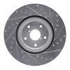 E-Line Drilled & Slotted Silver Brake Rotor, Fits Select Subaru, Position: Front Left - image 3