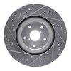 E-Line Drilled & Slotted Silver Brake Rotor, Fits Select Subaru, Position: Front Right - image 2
