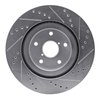 E-Line Drilled & Slotted Silver Brake Rotor, Fits Select Subaru, Position: Front Left - image 2