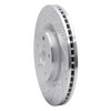 E-Line Drilled & Slotted Silver Brake Rotor, Fits Select Subaru, Position: Front Left - image 4