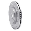 E-Line Drilled & Slotted Silver Brake Rotor, Fits Select Subaru, Position: Front Right - image 1