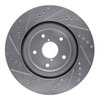 E-Line Drilled & Slotted Silver Brake Rotor, Fits Select Subaru, Position: Front Right - image 4