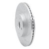 E-Line Drilled & Slotted Silver Brake Rotor, Fits Select Subaru, Position: Front Right - image 3
