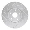 E-Line Drilled & Slotted Silver Brake Rotor, Fits Select Subaru, Position: Front Right - image 4