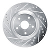 E-Line Drilled & Slotted Silver Brake Rotor, Fits Select Subaru, Position: Front Left - image 1