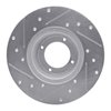 E-Line Drilled & Slotted Silver Brake Rotor, 1975-1980 Triumph, Position: Front Right - image 4