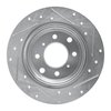 E-Line Drilled & Slotted Silver Brake Rotor, 1964-1994 Alfa Romeo, Position: Rear Left - image 2