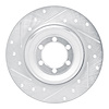 E-Line Drilled & Slotted Silver Brake Rotor, 1975-1979 Alfa Romeo, Position: Rear Left