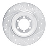 E-Line Drilled & Slotted Silver Brake Rotor, 1975-1979 Alfa Romeo, Position: Rear Right - image 1