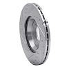 E-Line Drilled & Slotted Silver Brake Rotor, 1981-1989 Alfa Romeo, Position: Front Right