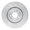 E-Line Drilled & Slotted Silver Brake Rotor, 1991-2020 Fits Multiple Makes/Models, Position: Front Left - image 2