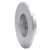 E-Line Drilled & Slotted Silver Brake Rotor, 1991-1995 Alfa Romeo, Position: Rear Right