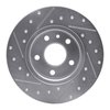 E-Line Drilled & Slotted Silver Brake Rotor, 1991-1995 Alfa Romeo, Position: Rear Right - image 2