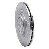 E-Line Drilled & Slotted Silver Brake Rotor, 2017-2021 Alfa Romeo, Position: Front Left - image 1