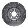E-Line Drilled & Slotted Silver Brake Rotor, 2017-2021 Alfa Romeo, Position: Front Left - image 3