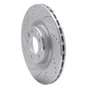 E-Line Drilled & Slotted Silver Brake Rotor, Fits Select Alfa Romeo, Position: Rear Left - image 4