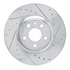 E-Line Drilled & Slotted Silver Brake Rotor, 1994-1995 Alfa Romeo, Position: Front Right - image 1