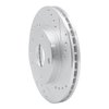 E-Line Drilled & Slotted Silver Brake Rotor, 1999-2002 GM, Position: Front Right - image 2
