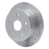 E-Line Drilled & Slotted Silver Brake Rotor, 1999-2002 GM, Position: Rear Left - image 1