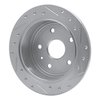 E-Line Drilled & Slotted Silver Brake Rotor, 1999-2002 GM, Position: Rear Left - image 3