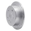 E-Line Drilled & Slotted Silver Brake Rotor, 1999-2002 GM, Position: Rear Right - image 2