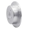 E-Line Drilled & Slotted Silver Brake Rotor, 1999-2002 GM, Position: Rear Right - image 2