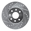 E-Line Drilled & Slotted Silver Brake Rotor, 2000-2002 GM, Position: Front Left - image 1