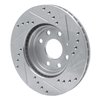 E-Line Drilled & Slotted Silver Brake Rotor, 2000-2002 GM, Position: Front Left - image 4