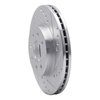 E-Line Drilled & Slotted Silver Brake Rotor, 2000-2002 GM, Position: Front Right - image 2