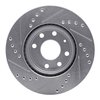 E-Line Drilled & Slotted Silver Brake Rotor, 2000-2002 GM, Position: Front Right - image 4