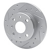 E-Line Drilled & Slotted Silver Brake Rotor, 1988-1992 GM, Position: Front Left - image 1