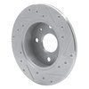 E-Line Drilled & Slotted Silver Brake Rotor, 1988-1992 GM, Position: Front Left - image 2