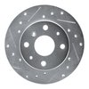 E-Line Drilled & Slotted Silver Brake Rotor, 1988-1992 GM, Position: Front Left - image 3