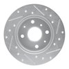 E-Line Drilled & Slotted Silver Brake Rotor, 1988-1992 GM, Position: Front Left - image 4