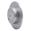 E-Line Drilled & Slotted Silver Brake Rotor, 1988-1992 GM, Position: Front Right - image 1