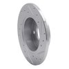 E-Line Drilled & Slotted Silver Brake Rotor, 1988-1992 GM, Position: Front Right - image 2
