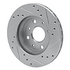 E-Line Drilled & Slotted Silver Brake Rotor, 1988-1992 GM, Position: Front Left - image 1