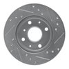 E-Line Drilled & Slotted Silver Brake Rotor, 1988-1992 GM, Position: Front Left - image 2