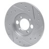 E-Line Drilled & Slotted Silver Brake Rotor, 1962-1987 Jaguar, Position: Rear Left - image 3