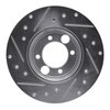 E-Line Drilled & Slotted Silver Brake Rotor, 1962-1987 Jaguar, Position: Rear Right - image 2