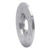 E-Line Drilled & Slotted Silver Brake Rotor, 1962-1987 Jaguar, Position: Rear Right - image 4