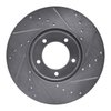 E-Line Drilled & Slotted Silver Brake Rotor, 1971-1997 Jaguar, Position: Front Left - image 4